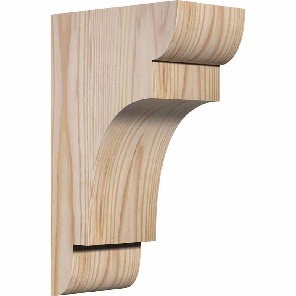 Douglas Fir Smooth Finish Rustic Corbel, 10" Height