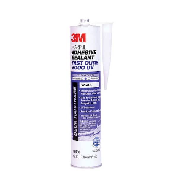 3M Marine Adhesive/Sealant Fast Cure 4000 UV, White / 1/10 Gal