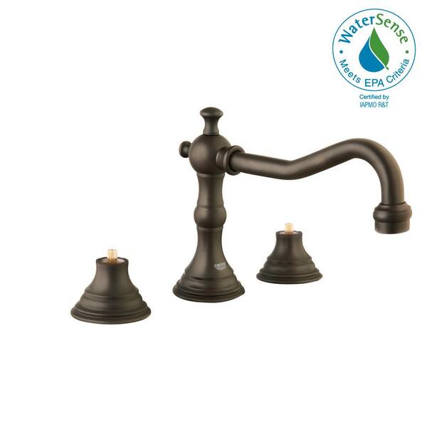 GROHE Bridgeford 8 in. Widespread 2-Handle Bathroom Faucet in Oil Rubbed Bronze