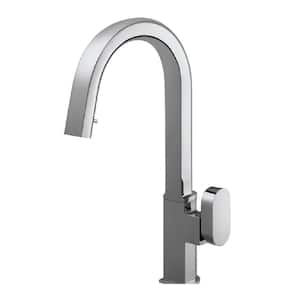Azura Single-Handle Hidden Pull Down Sprayer Kitchen Faucet with CeraDox Technology in Polished Chrome