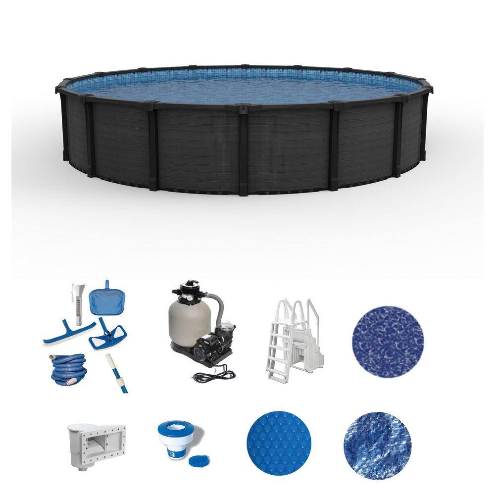 Bimini 21 ft. Round 52 in. Deep Hard Sided Above Ground Deluxe Pool Package price history on PriceWatchPro