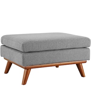 Expectation Gray Engage Upholstered Fabric Ottoman