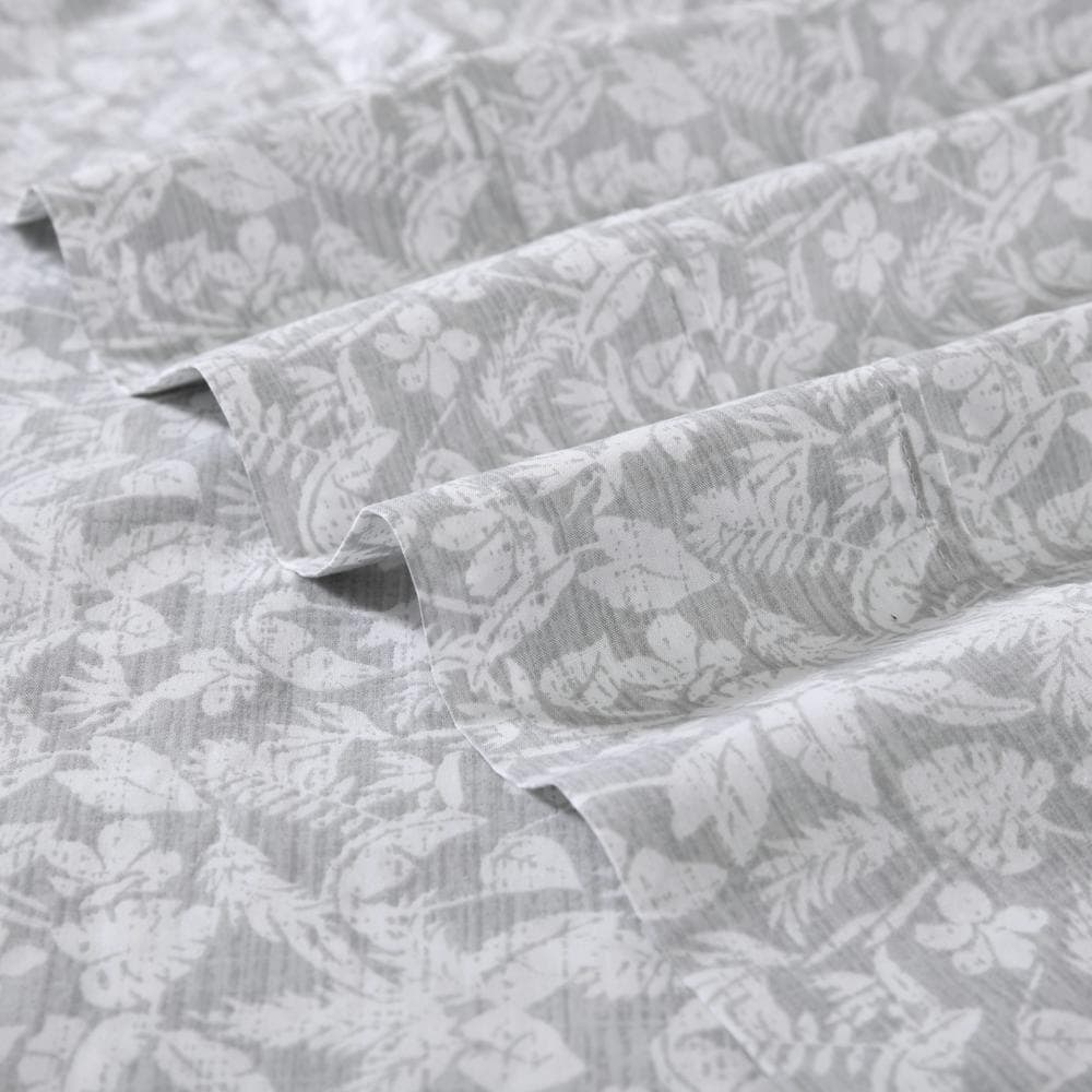 Koya Bay Gray King Cotton Percale Sheet Set