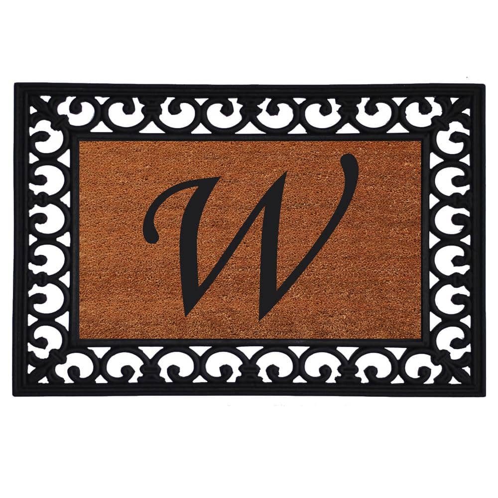 Monogram Insert Door Mat 19 in. x 25 in. (Letter W)