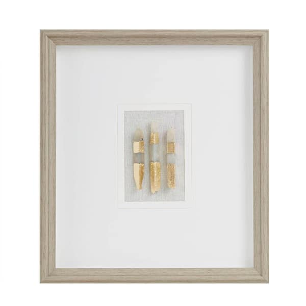 Unbranded Off-White Natural Agate Double Mat Shadow Box Wall Decor See below