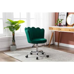 Youth/Kids Green Soft Velvet Rotatable Modern Leisure Home Office Task Computer Chair