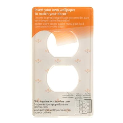 Paper-It 1 Gang Duplex Composite Wall Plate - Uses your Wallpaper