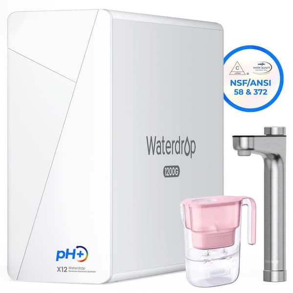 X12 Alkaline Mineral PH RO System 11-Stage Filtration NSF/ANSI Certified BPA-Free Elfin Pink Water Filter Pitcher 7-Cup