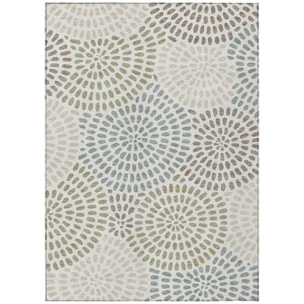 Chantille Machine Washable Indoor/Outdoor Abstract ACN2492 Ivory 3 ft. x 5 ft. Area Rug