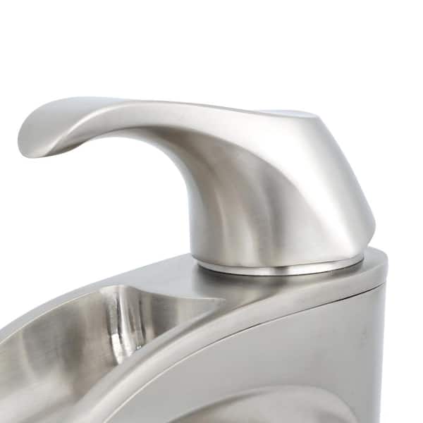 Pfister Brea 4 in Centerset Single-Handle Bathroom Faucet in Brushed Nickel 