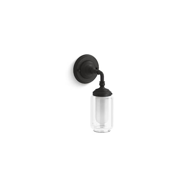 Artifacts 1-Light Matte Black Wall Sconce