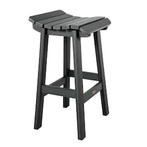 Summit Square Black Recycled Plastic Bar Height Outdoor Bar Stool