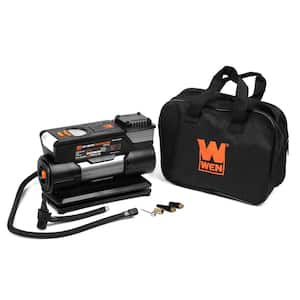 12-Volt 100 PSI 1.25 CFM Portable Air Compressor and Tire Inflator with Carrying Case