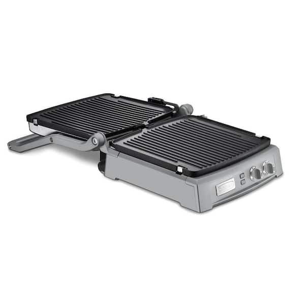 Deluxe Griddler 240 sq. in. Stainless Steel Indoor Grill with Lid