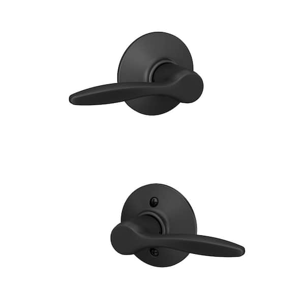 Delfayo Matte Black Passage Hall/Closet Door Handle