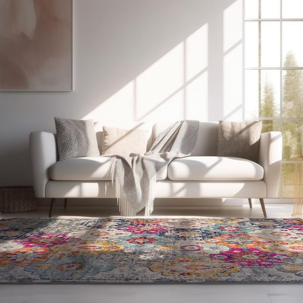 9x12 Modern Multi-Color Large Area Rugs for Living Room