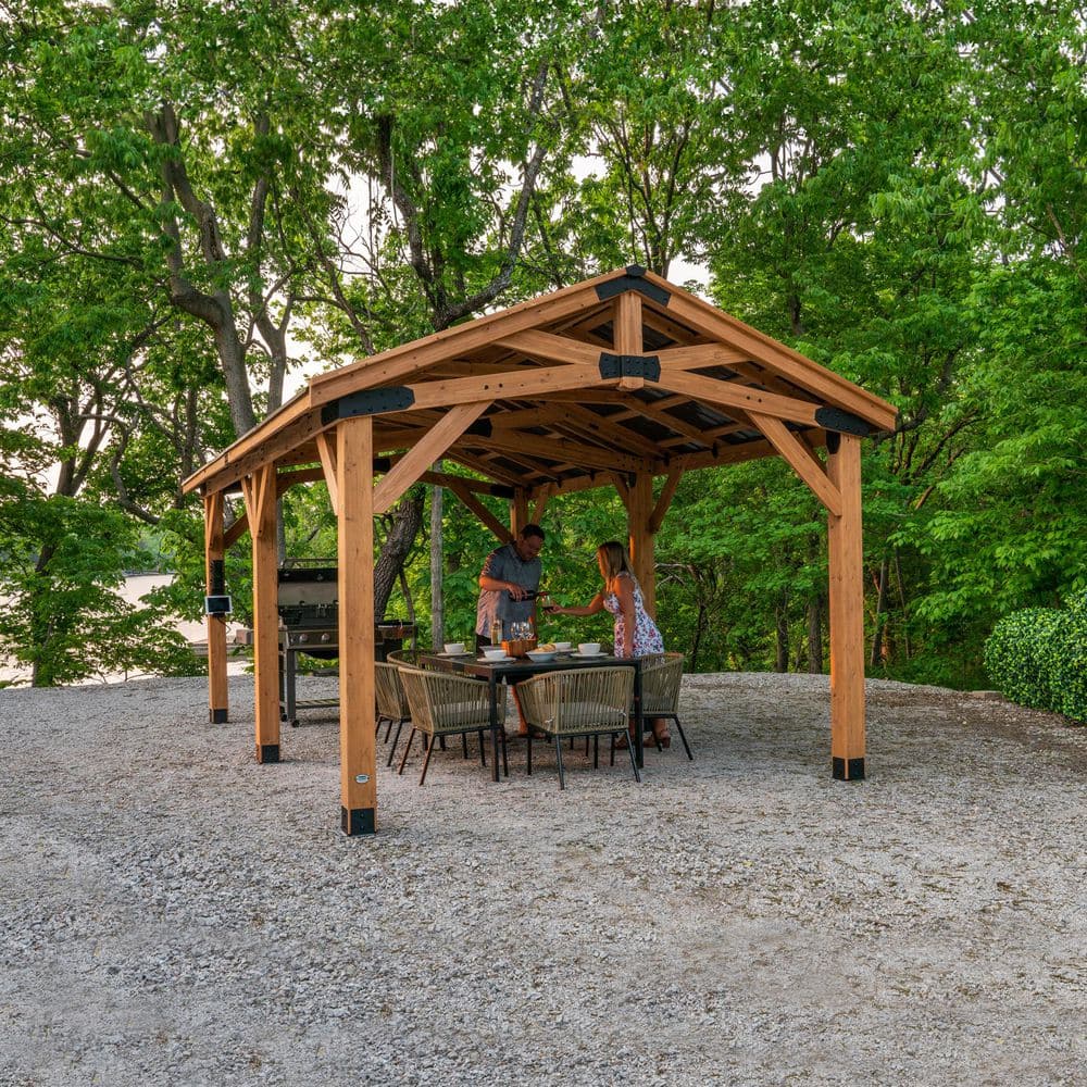 Cedar 20' x 12' Multi-Function Carport Gazebo Pavilion