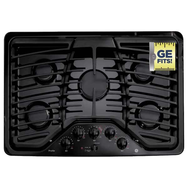 GE 30 in. Gas Cooktop in Black with 5 Burners including 1 Power Boil
