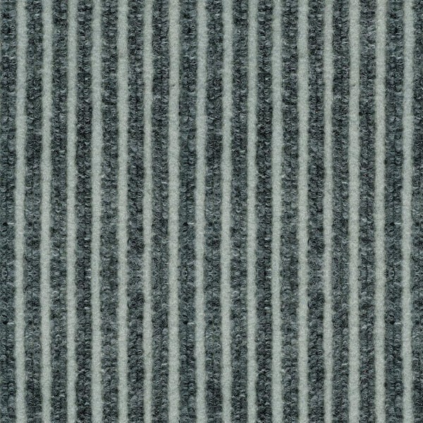 Unbranded Corduroy Charcoal/Gray 18 in x 18 in Carpet Tile, 16 Tiles-DISCONTINUED