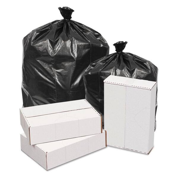 Trash Liners Coreless Roll, 38 x 58, 60 gallons, Black 1 mil, 100/case