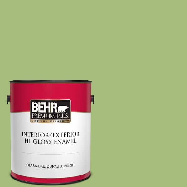 BEHR PREMIUM PLUS 1 gal. #P370-5 Lazy Caterpillar Hi-Gloss Enamel Interior/Exterior Paint