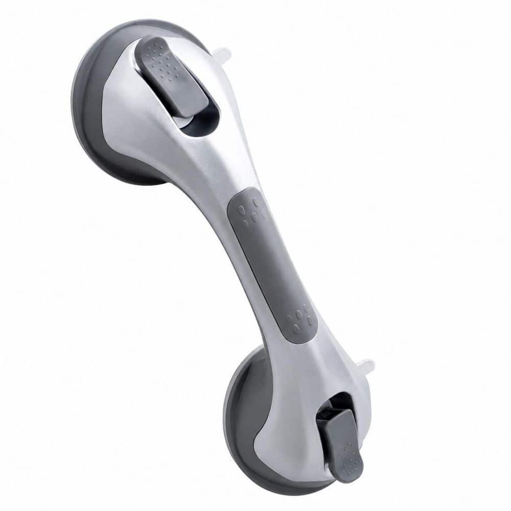 12 in. Suction Concealed Screw Shower Grab Bar in Silver for Elderly, Anti-Slip, Heavy Duty, Removable price history on PriceWatchPro