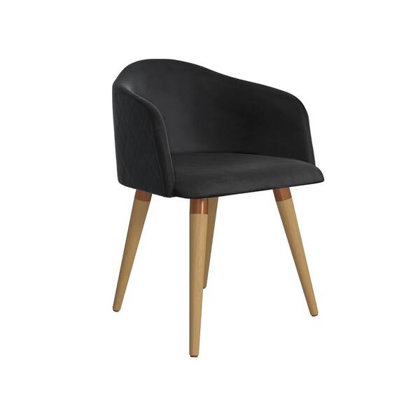 Luxor Scarsdale Black Velvet Matelass Accent Chair