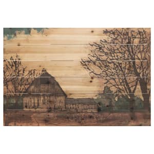 "Erstwhile Barn 3" Arte de Legno Digital Print on Solid Wood Wall Art