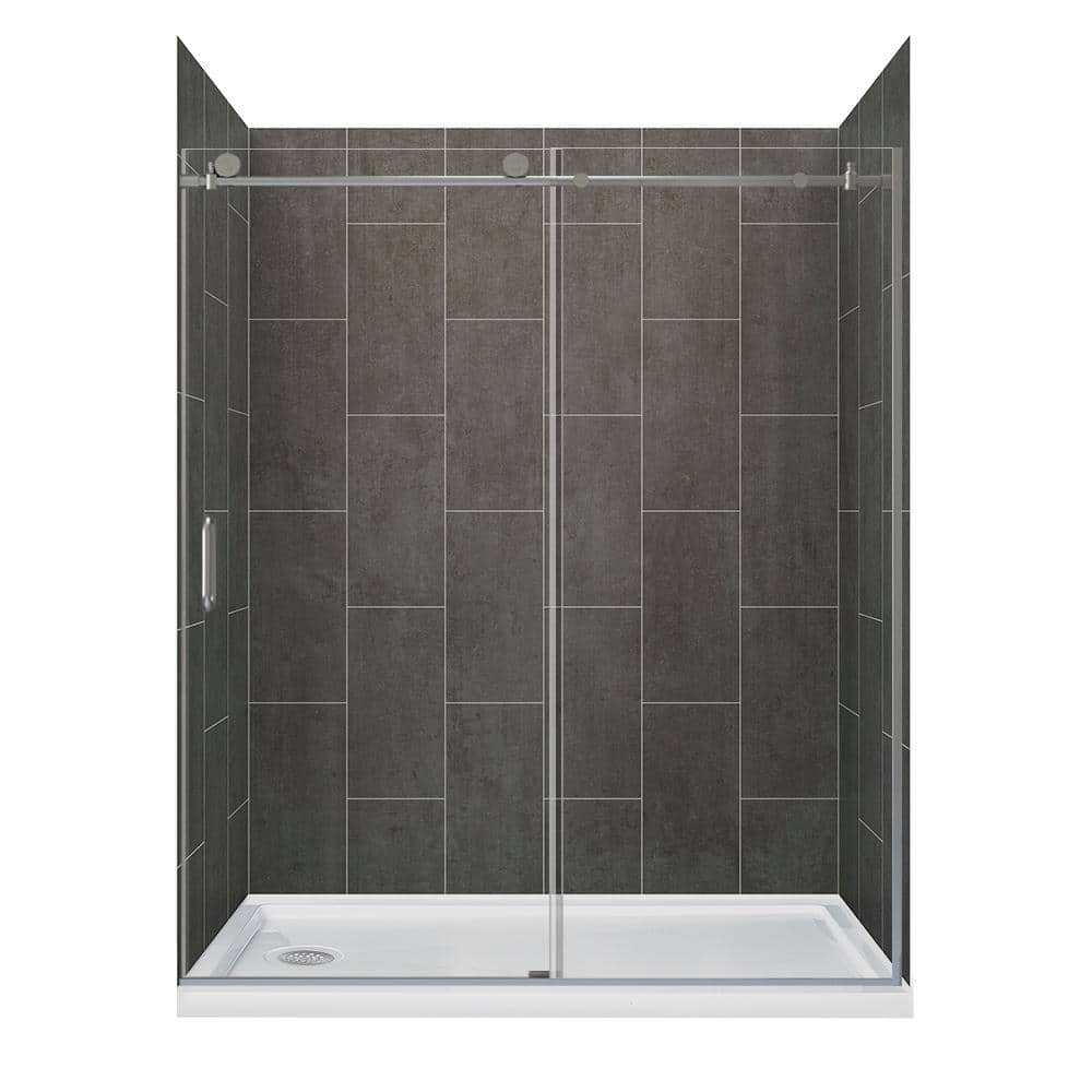 CRAFT + MAIN Jetcoat 60 in. L x 30 in. W x 78 in. H Left Drain Alcove