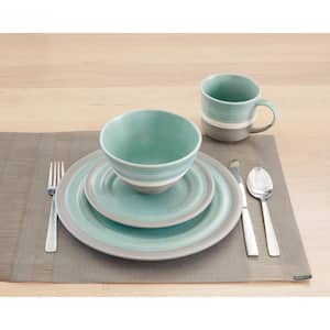 Harper Mist 16-Piece Light Blue Ceramic Dinnerware Set (Service for 4-People)