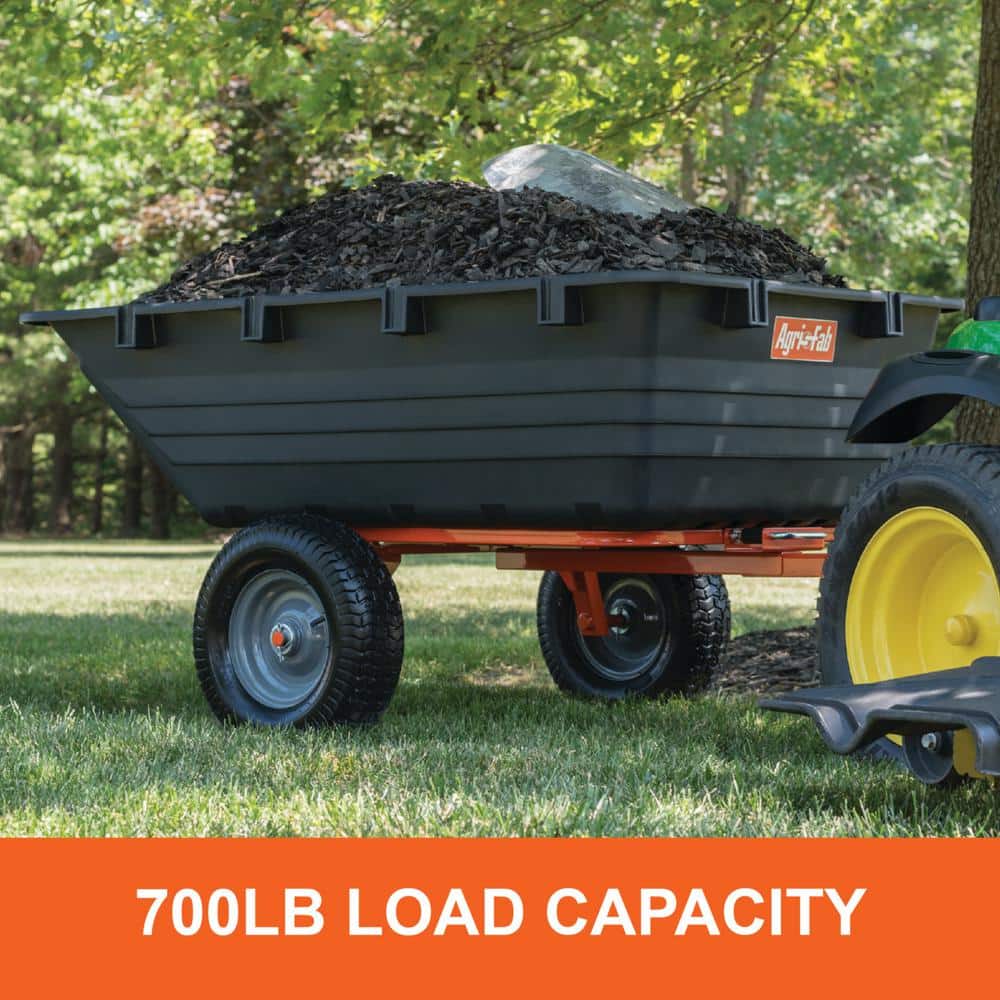 Heavy-Duty Black Poly Dump Cart with Orange Frame