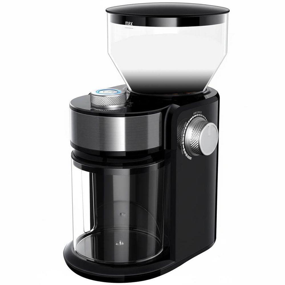 JFVKAF Electric Burr Coffee Grinder Adjustable Flat Burr Mill 16
