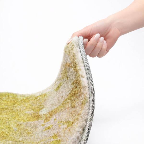 Dream Shag Premium Machine Washable Abstract ADS562 Wheat 2 ft. x 7 ft. Runner Rug