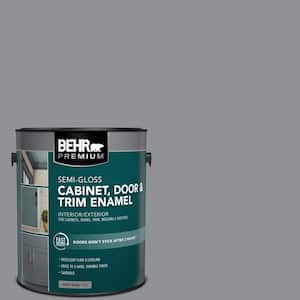 1 gal. #PPU26-05 Flint Gray Semi-Gloss Enamel Interior/Exterior Cabinet, Door & Trim Paint
