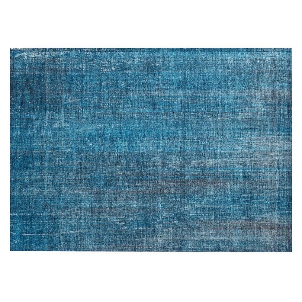 Blue 2 ft. x 3 ft. Woven Striped Rectangle Indoor/Outdoor Area Rug price history on PriceWatchPro