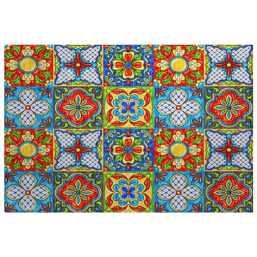 Dream Shag Premium Machine Washable Abstract ADS175 Kaleidoscope 3 ft. x 4 ft. Area Rug price history on PriceWatchPro