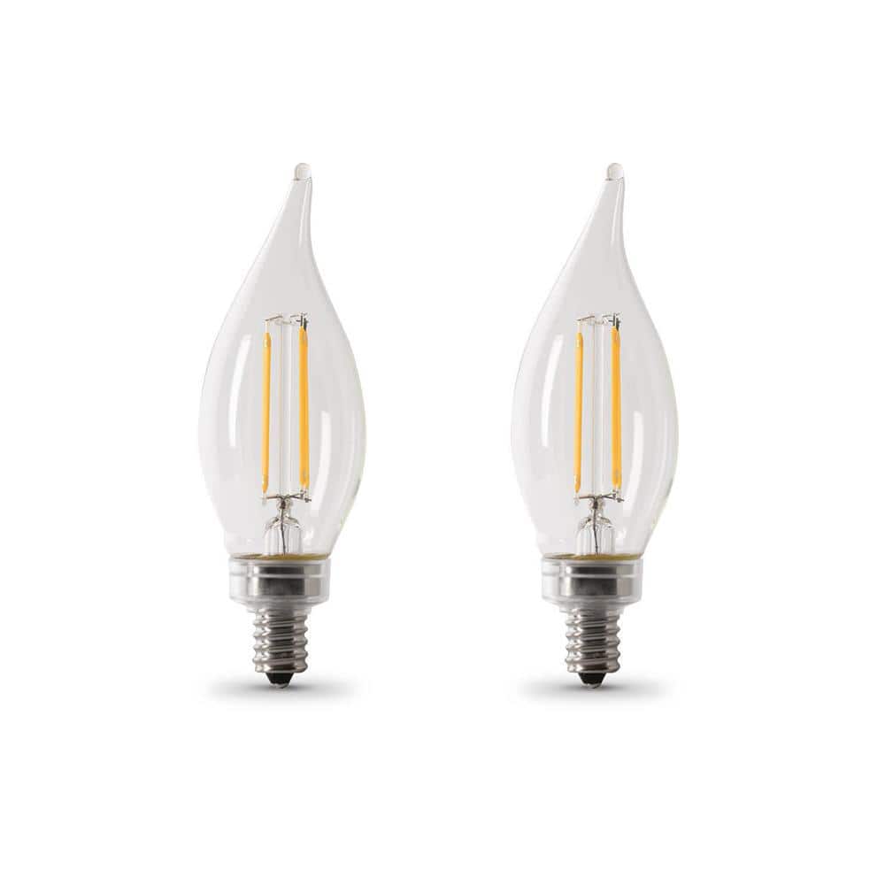 60-Watt Equivalent BA10 E12 Candelabra Dimmable Filament CEC Clear Glass Ch