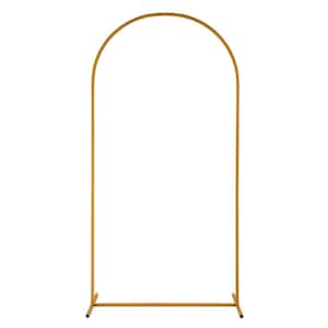 39.36 in. W x 78 in. H Gold Metal Backdrop Stand Arch Arbor