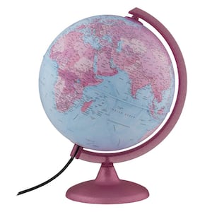 Pink Continental 10 in. Illuminated Desktop Globe for Kids