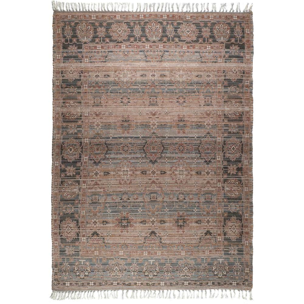 6' x 6' Blue Natural Green Off-White Colonial Mills Color Market Indoor/Outdoor Area Rug 