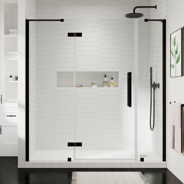 OVE Decors Tampa 72 1/16 in. W x 72 in. H Pivot Frameless Shower Door in Oil Rubbed Bronze