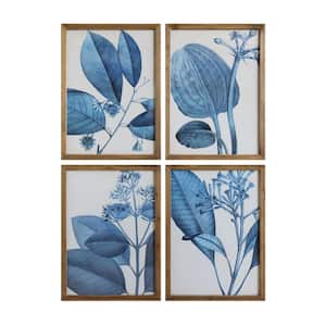 4 Piece Framed Nature Botanical Wall Art Print 28.25 in. x 20.5 in.