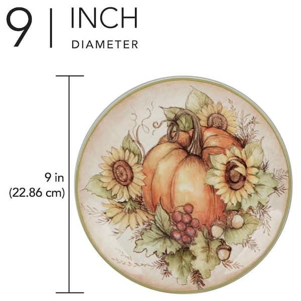 Certified International Multi-Colored Autumn Breeze Salad Plates