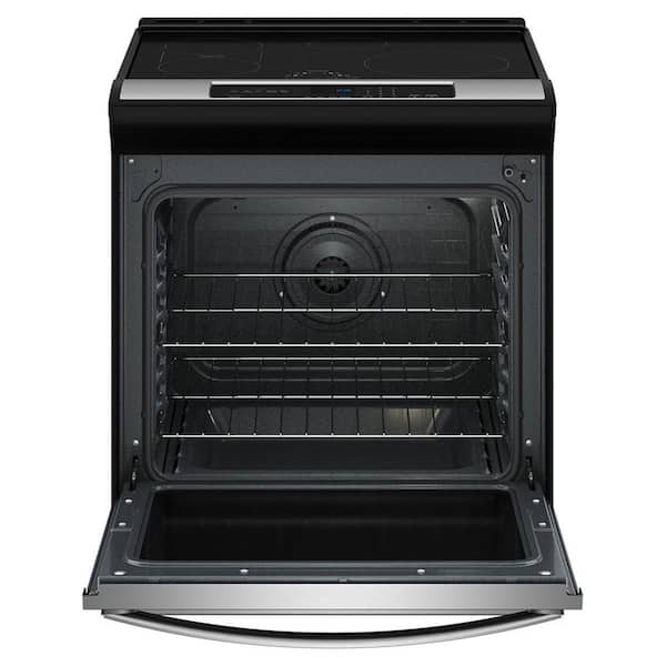 30 in. 4 Elements Slide-In Induction Range in Fingerprint Resistant Stainless Steel with No Preheat Air Fry