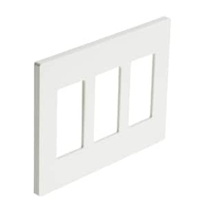 Maple Hill White 3-Gang Decorator/Rocker Plastic Wall Plate