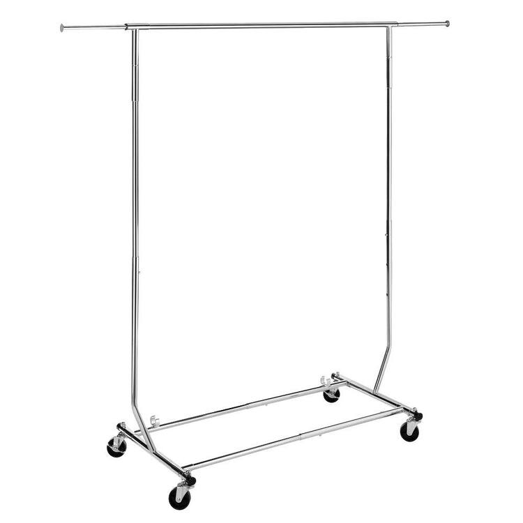 Whitmor Chrome Steel Clothes Rack 51 in. W x 71.25 in. H