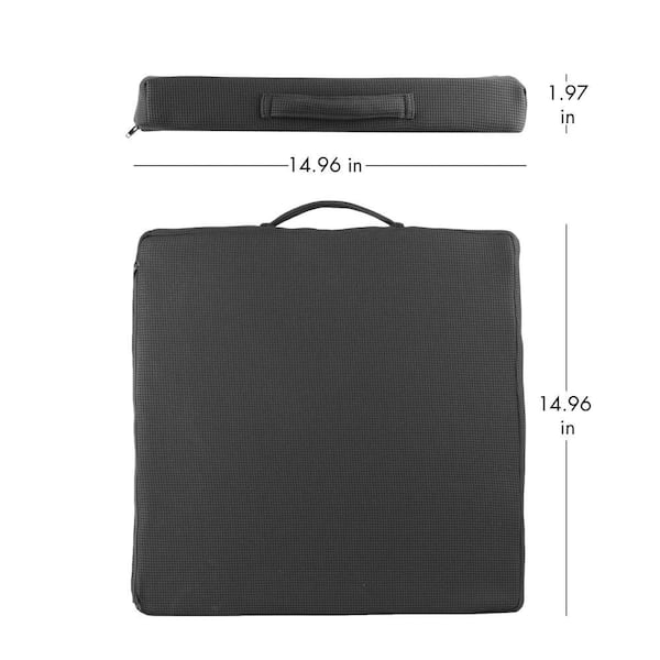 HealthMate 15 in. x 15 in. x 2 in. RelaxFusion Memory Foam Plus