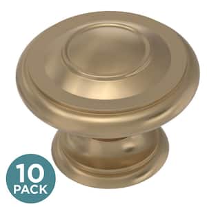 Harmon 1-3/8 in. (35 mm) Classic Champagne Bronze Round Cabinet Knobs (10-Pack)