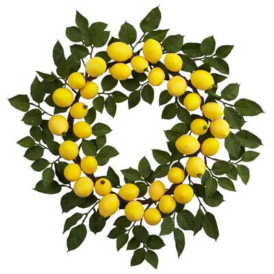 24 in. Lemon Wreath