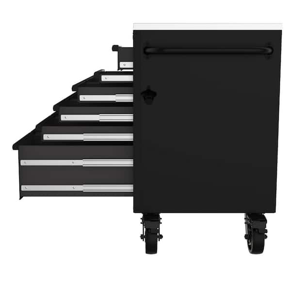 Husky Heavy-Duty 72 in. W15-Drawer Matte Black Mobile Workbench